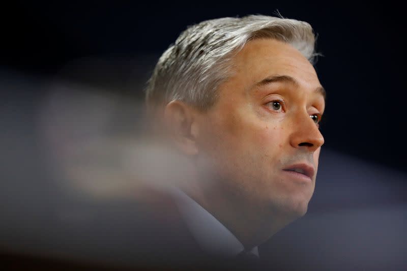 Canada's Minister of Foreign Affairs Fran?ois-Philippe Champagne takes part in a news conference in Ottawa