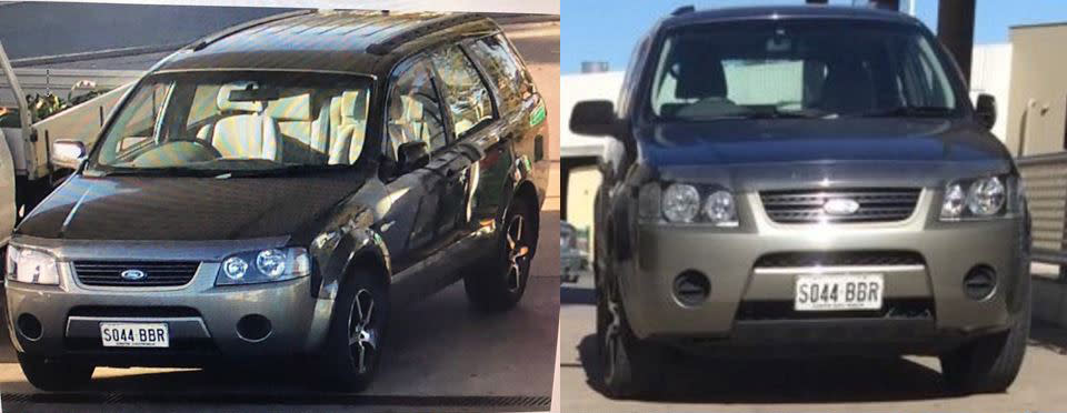 Police released these images of the Ford Territory used as the getaway car. Source: 7News