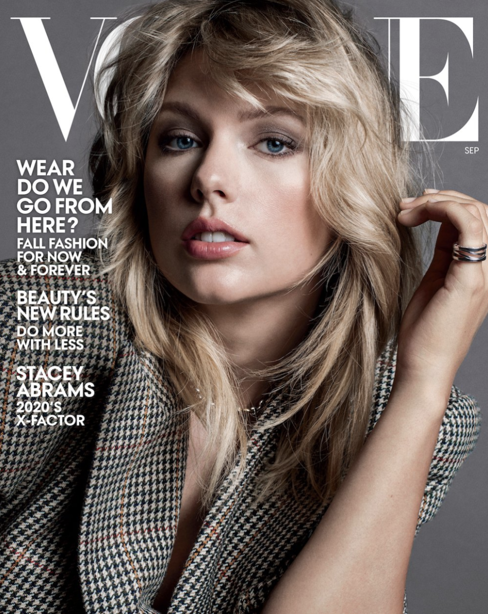 Taylor Swift opens up about the "isolating experience" of being "canceled" in Vogue's September 2019 issue. (Photo: Vogue)