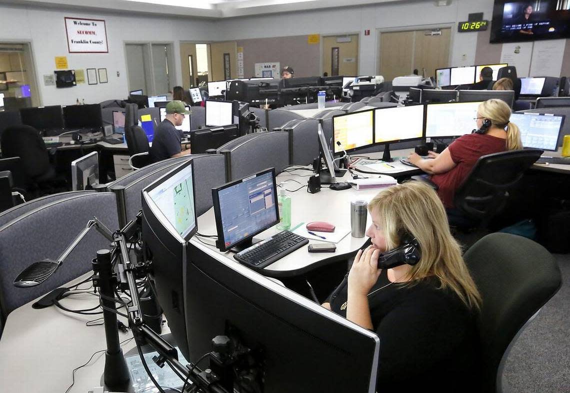 The Southeast Communications Center at Benton County Emergency Services in Richland takes 911 calls and coordinates communication with police and fire agencies. File/Tri-City Herald