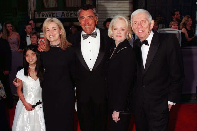 <p>Frank Trapper/Corbis via Getty</p> E.Duke Vincent and Aaron Spelling with their loved ones