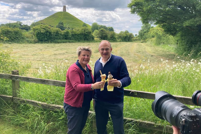 Glastonbury and Somerton candidate Sarah Dyke with Lib Dem leader Sir Ed Davey