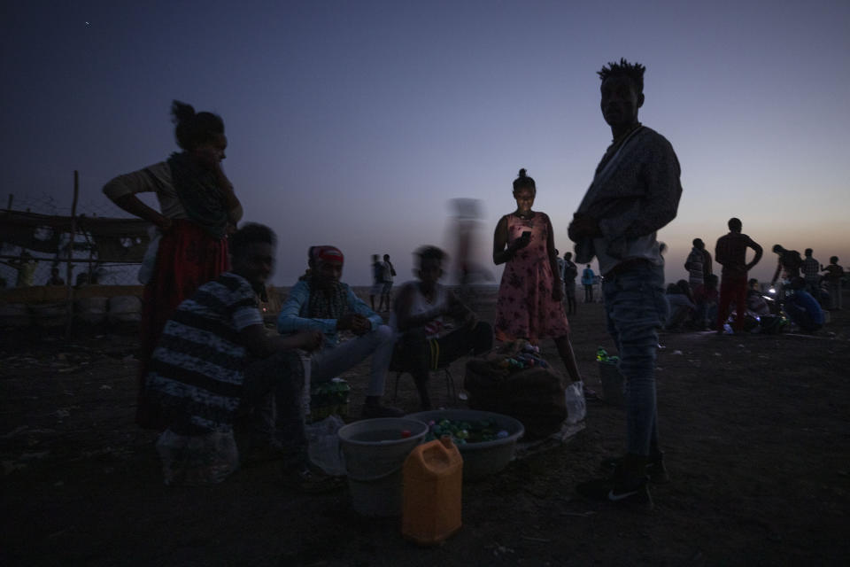 Tigrayan refugees who fled the conflict in the Ethiopia's Tigray at Hamdeyat Transition Center near the Sudan-Ethiopia border, eastern Sudan, March 14, 2021. (AP Photo/Nariman El-Mofty)