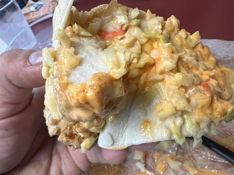 Soggy Slaw wrap at KFC