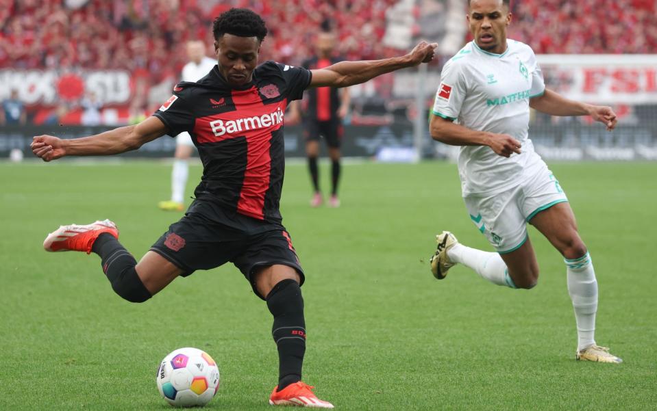 Nathan Tella starts for the new Bundesliga champions