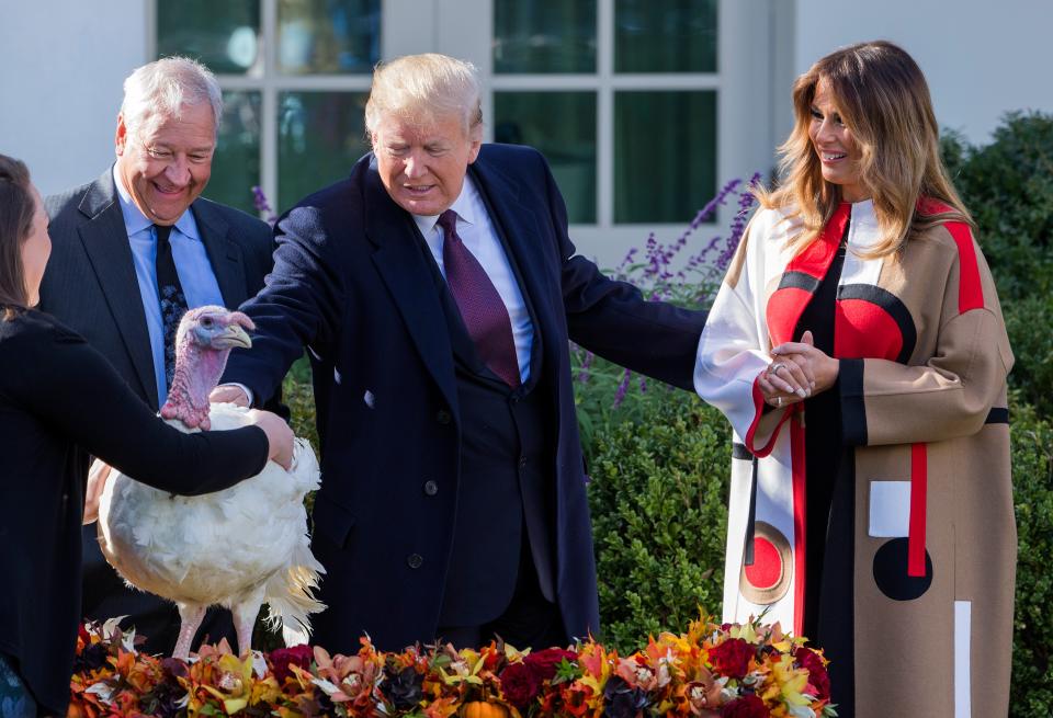 It’s tradition for the president to ‘pardon’ a live turkey marked for the family’s Thanksgiving dinner (EPA)