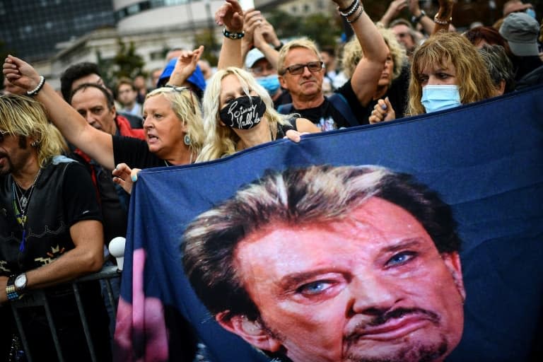 Hommage à Johnny Hallyday le 14 septembre 2021 à Paris - Christophe ARCHAMBAULT © 2019 AFP