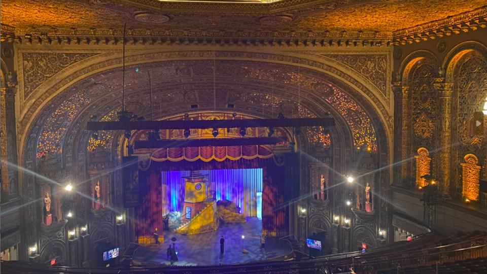 The inside of the theater in the Only Murders in the Building experience.