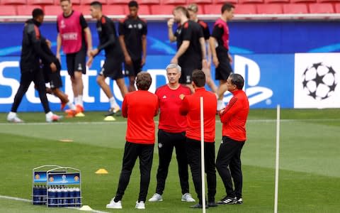 Jose Mourinho oversees Man Utd training - Credit: ACTION IMAGES