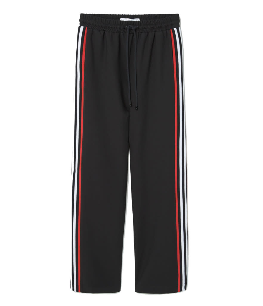 Mango Contrast Trim Trousers