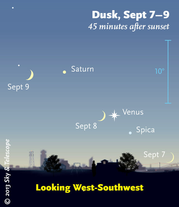 Venus and the crescent moon light up the early morning sky on Nov. 9