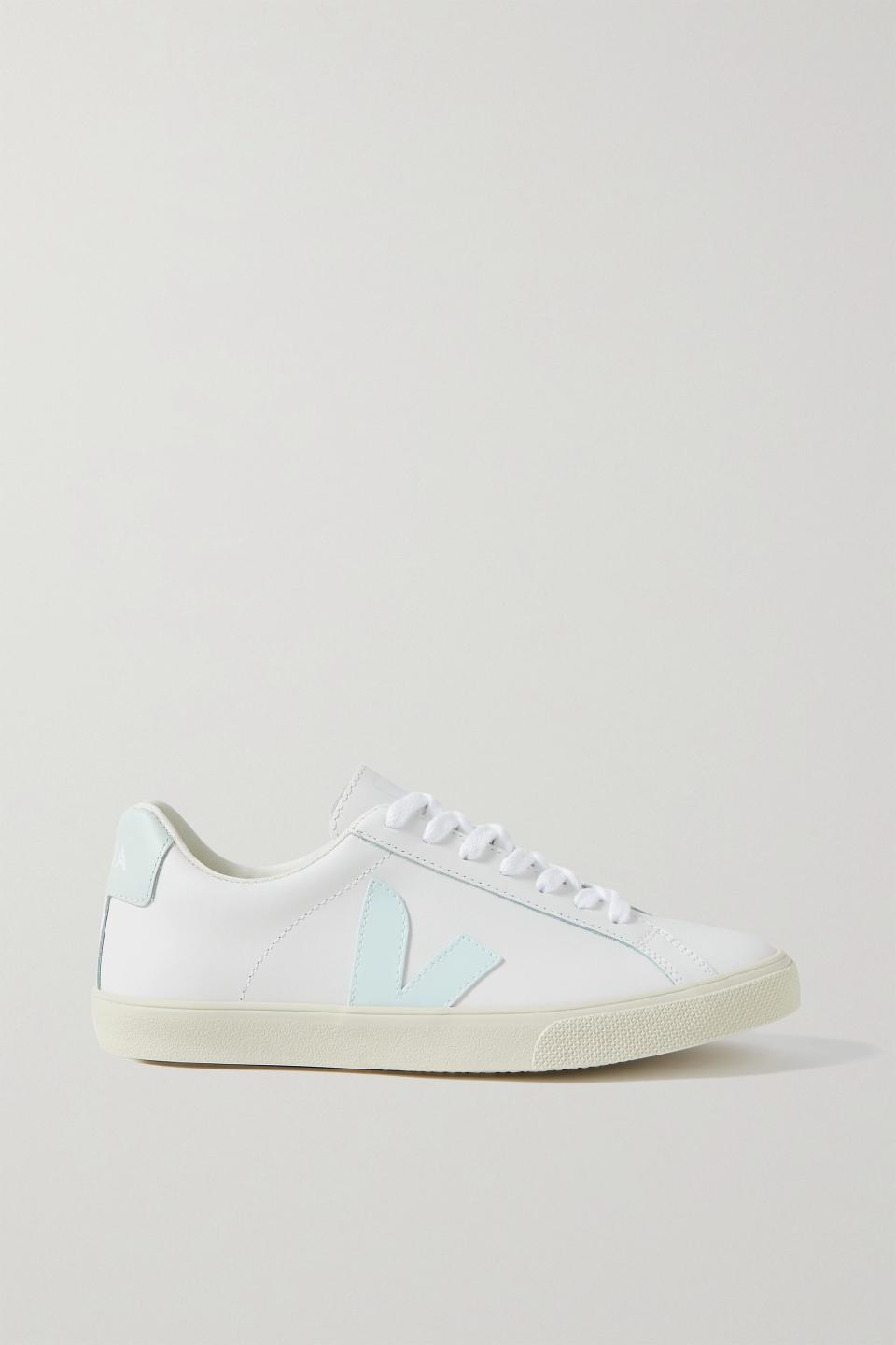 24) Esplar Rubber-Trimmed Leather Sneakers