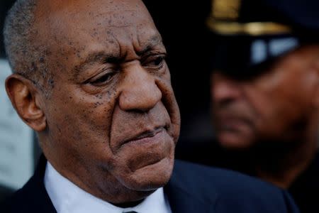 FILE PHOTO - Actor and comedian Bill Cosby departs after a judge declared a mistrial in his sexual assault trial at the Montgomery County Courthouse in Norristown, Pennsylvania, U.S. on June 17, 2017. REUTERS/Lucas Jackson/File Photo