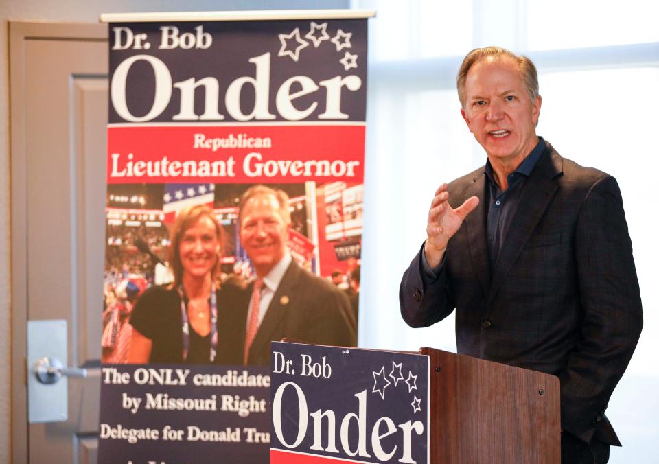 Former Missouri State Sen. Bob Onder announced his candidacy for lieutenant governor on Tuesday, Dec. 12, 2023 in Springfield.