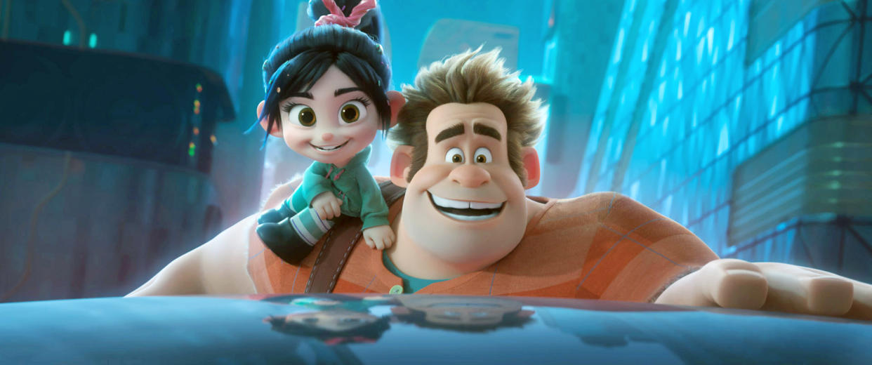 Vanellope (Sarah Silverman) and Ralph (John C. Reilly) explore the digital world in the sequel <em>Ralph Breaks the Internet.</em> (Photo: Walt Disney Studios Motion Pictures/Courtesy Everett Collection)