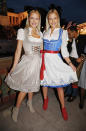 <p>Doppelt hält besser – auch auf dem Oktoberfest. Das hübsche Zwillingspaar Valentina (l.) und Cheyenne Pahde konnte im traditionellen Trachten-Look überzeugen. Übrigens ist eine der Schauspielerinnen noch zu haben, wie die Dirndl-Schleife verriet. Valentina trug sie nämlich auf der linken Seite. (Bild: Wenn) </p>