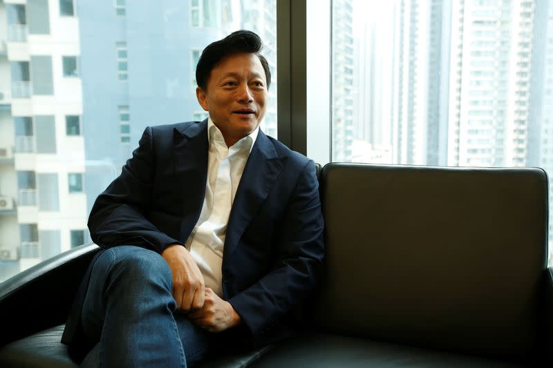 Charles Wong, one of the founders of the Bauhinia Party, Hong Kong's newest political party, photographed in his office in Hong Kong