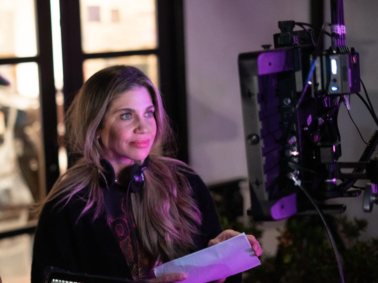 Danielle Fishel directing on set of "Classmates."