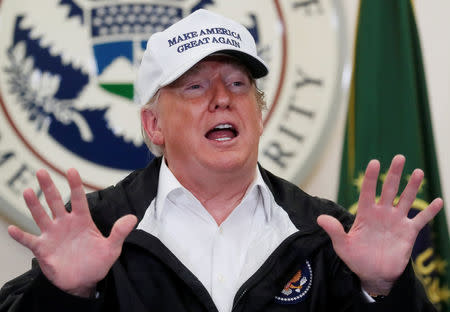 U.S. President Donald Trump speaks during a roundtable discussion at the McAllen U.S. Border Patrol Station at the U.S. - Mexico border in McAllen, Texas, U.S., January 10, 2019. REUTERS/Leah Millis/Files