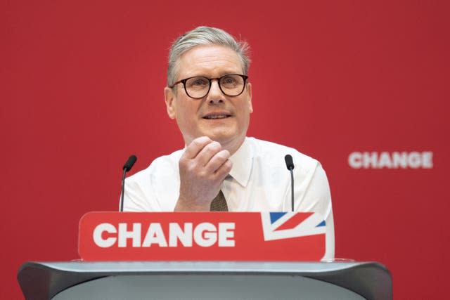 Labour Party leader Sir Keir Starmer at manifesto launch