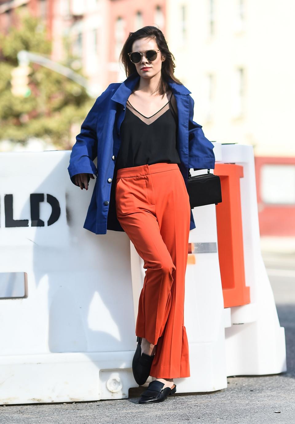 Picture of NYFW Street Style Blue Jacket