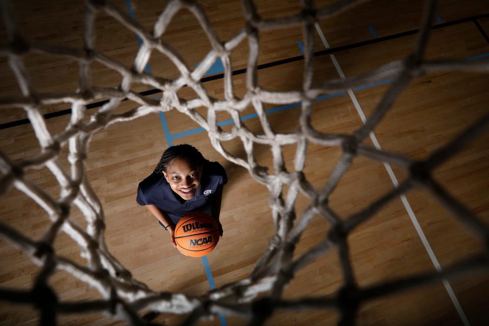 St. Johns Country Day girls basketball senior guard Taliah Scott was been named as the Florida Times-Union’s All First Coast player of the year in girls basketball. Photographed Wednesday, April 5, 2023. BOB SELF / USA TODAY NETWORK