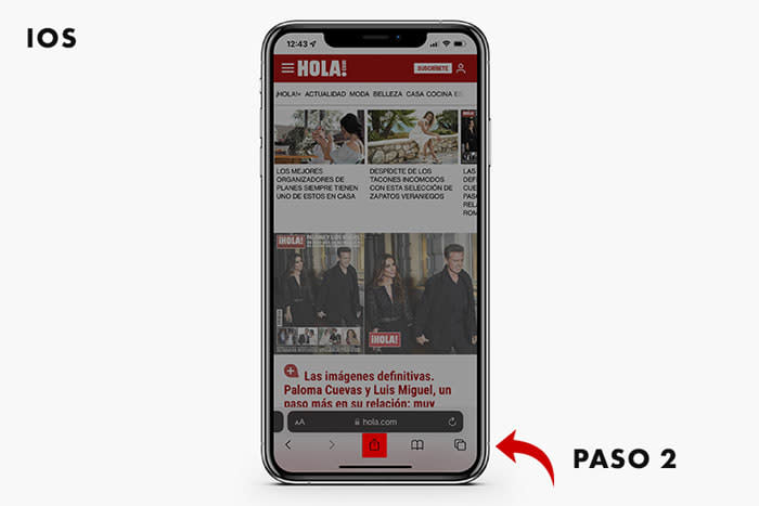 Acceso directo Hola.com ios