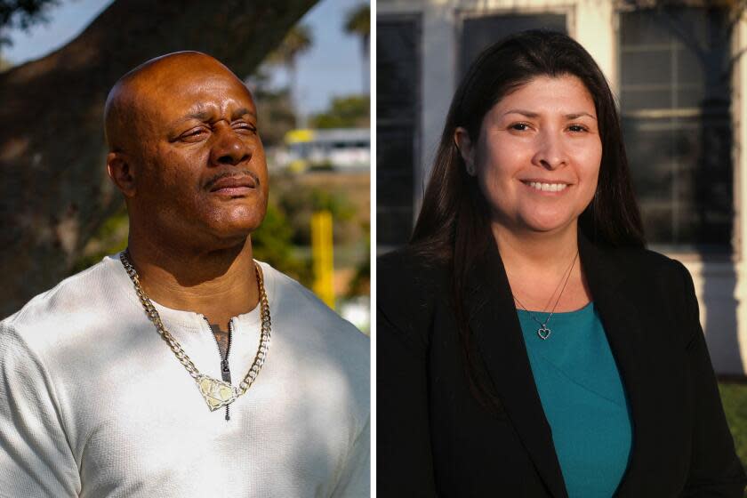 Left, Khalid Al-Alim, Right, Huntington Park Council Member Graciela Ortiz.