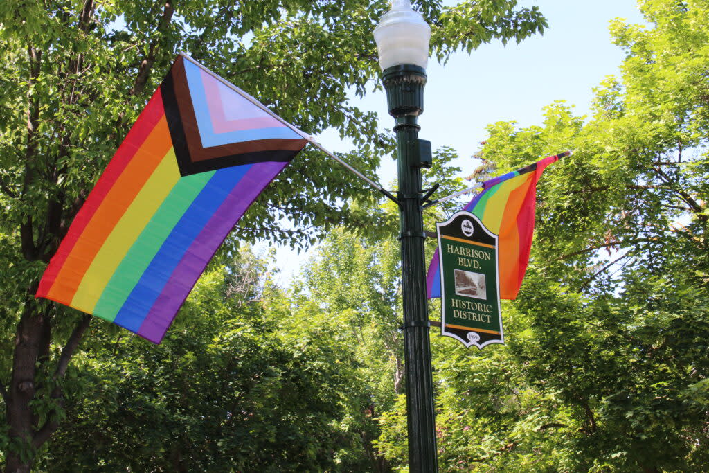 LGBTQ+ Pride flags in Boise