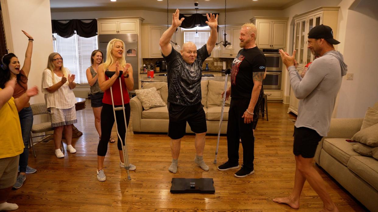 Eric "Butterbean" Esch shows off his new-found mobility.