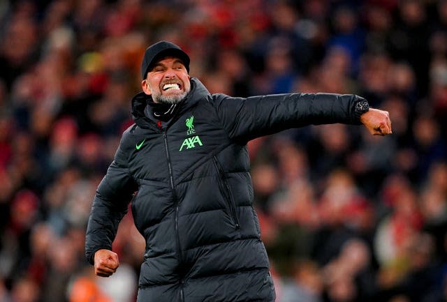 Liverpool manager Jurgen Klopp celebrates