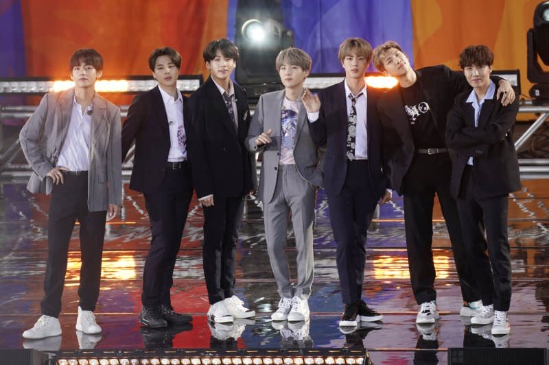 BTS performs on "Good Morning America" in 2019. File Photo by John Angelillo/UPI