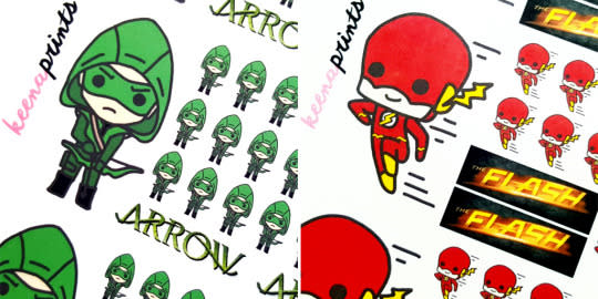 Arrow and The Flash Stickers