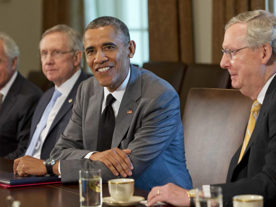 Barack Obama Harry Reid Mitch McConnell