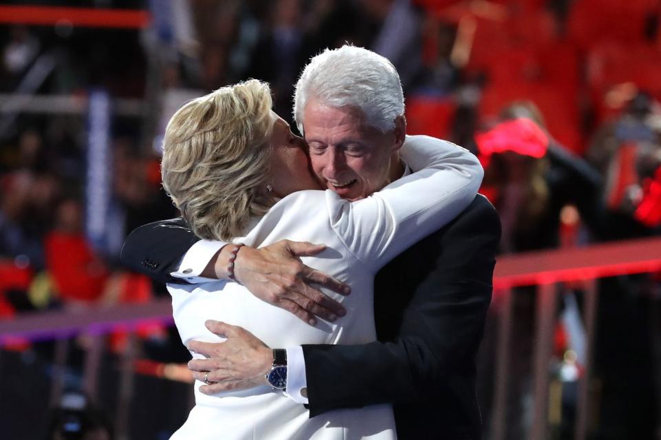 Bill and Hillary Clinton during the Democratic National Convention in Philadelphia, July 2016.