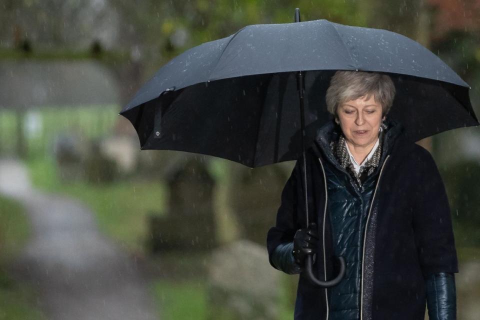 Under pressure on Brexit: Theresa May (AFP/Getty Images)