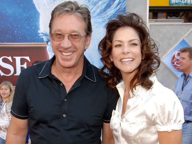 <p>Jon Kopaloff/FilmMagic</p> Tim Allen and wife Jane Hajduk during "Santa Clause 3: The Escape Clause" in Hollywood, California.