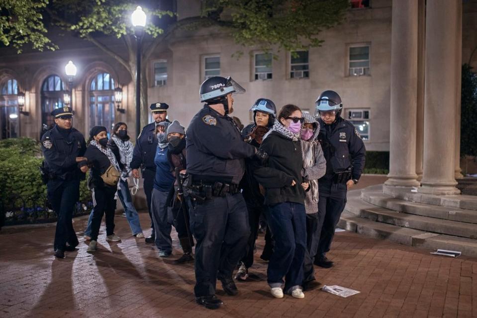 Police arrest protestors at Columbia University.<span class="copyright">Andres Kudacki for TIME</span>