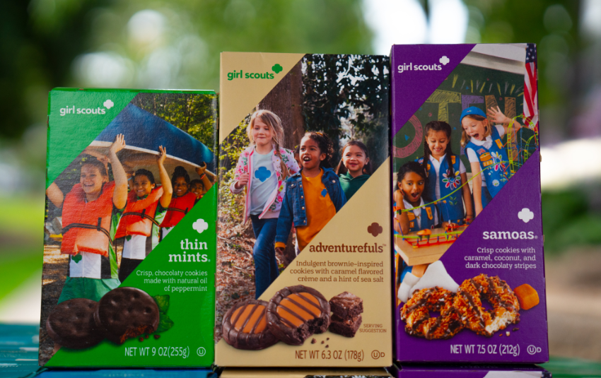 Thin Mints, Adventurefuls and Samoas from the Girl Scouts of the USA.