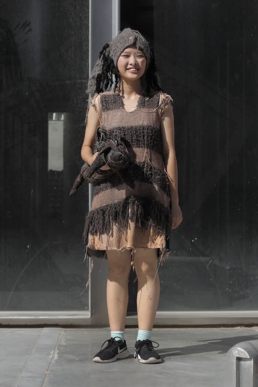 Cheng's daughter modeling Re Shui's latest collection that was showcased digitally during the latest edition of Milan Fashion Week.