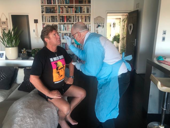 Richard Wilkins getting tested for coronavirus at home 