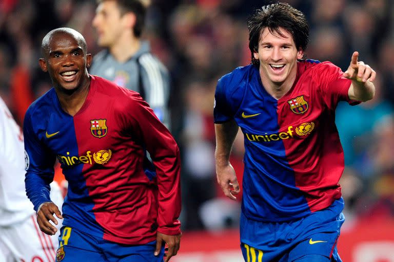 Lionel Messi y Samuel Etoo