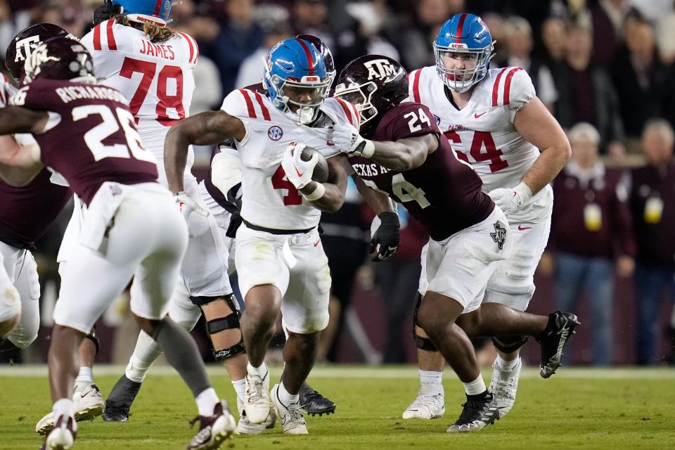 Mississippi running back Quinshon Judkins (4)