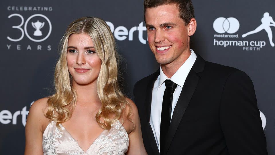 Bouchard and Pospisil. Pic: Getty