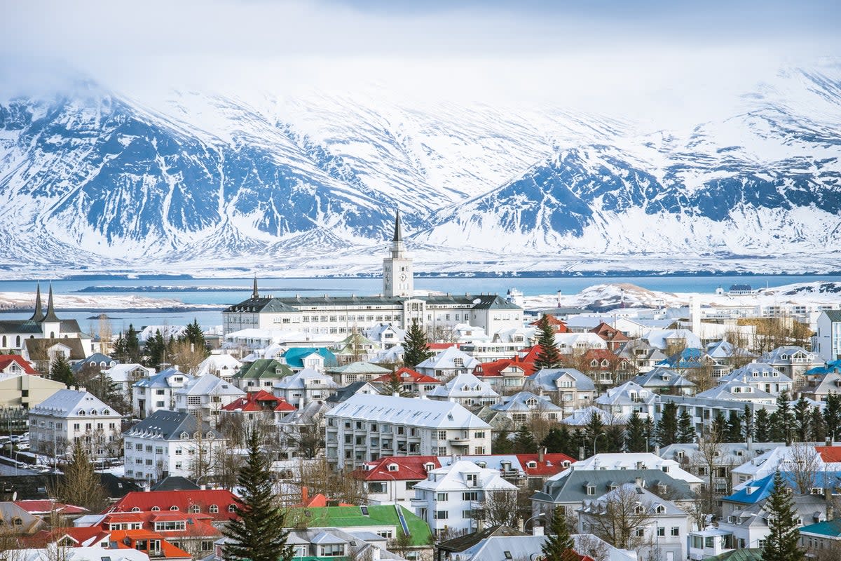 A view of Reykjavik and the surrounding mountains (Getty Images/iStockphoto)