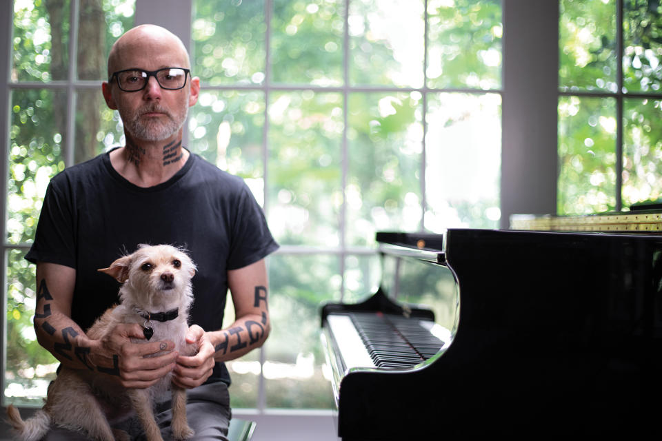 Moby and a dog