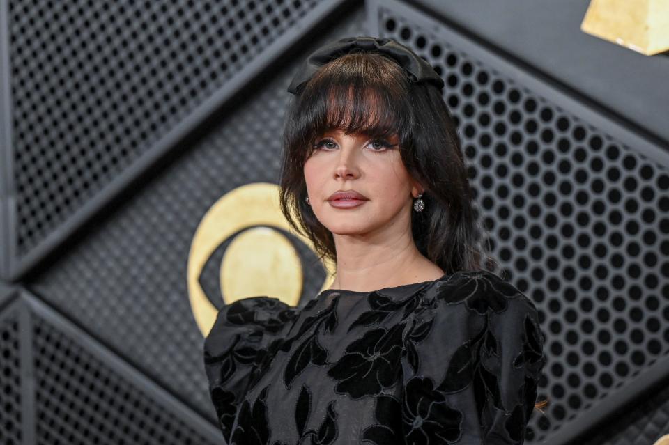 <h1 class="title">Lana Del Rey at the 66th Annual GRAMMY Awards held at Crypto.com Arena on February 4, 2024 in Los Angeles, California. </h1><cite class="credit">Gilbert Flores/Getty Images</cite>