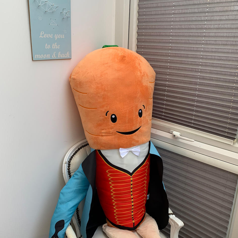 Kevin the Carrot took over my meditation corner....