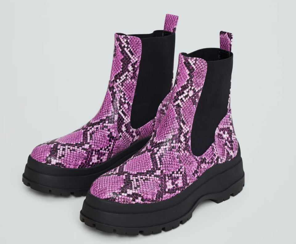 Noize Alfie Boots in Pink Python