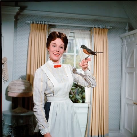 Julie Andrews as the original silver screen Mary Poppins, a nanny who did not stick around to watch her charges enter their teens - Credit: Disney Film Stills